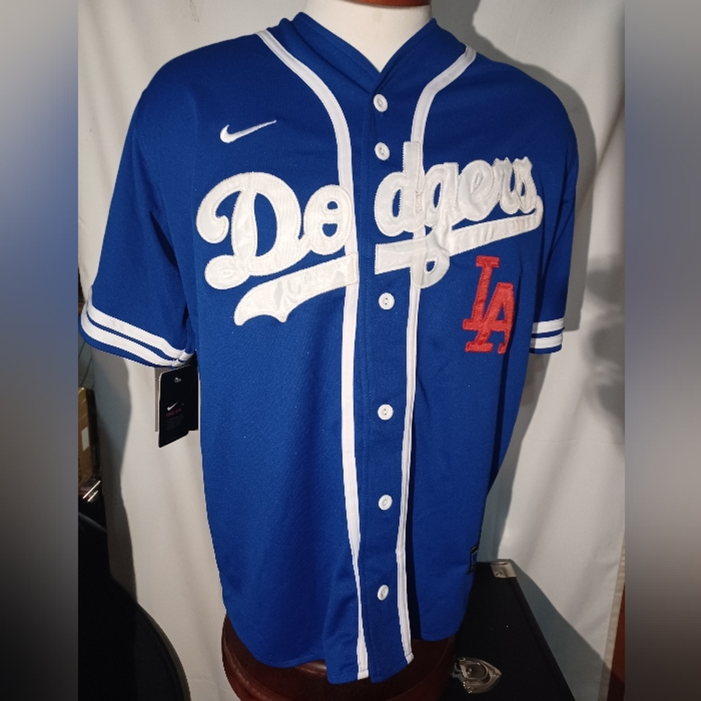 Baseball jersey dodgers blue large size men size